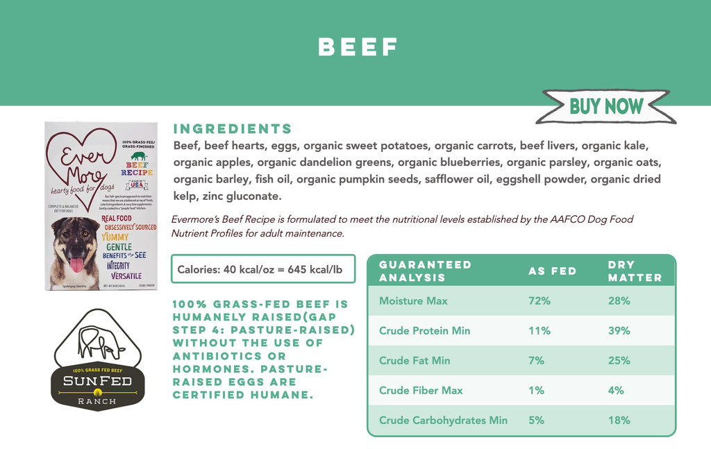 Beef Recipe Evermore Pet Food