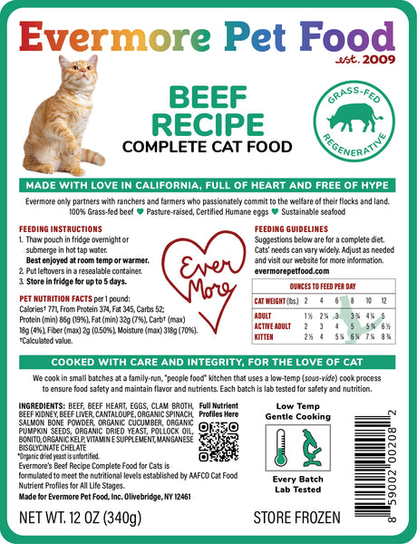 Beef Recipe for Cats - 12oz