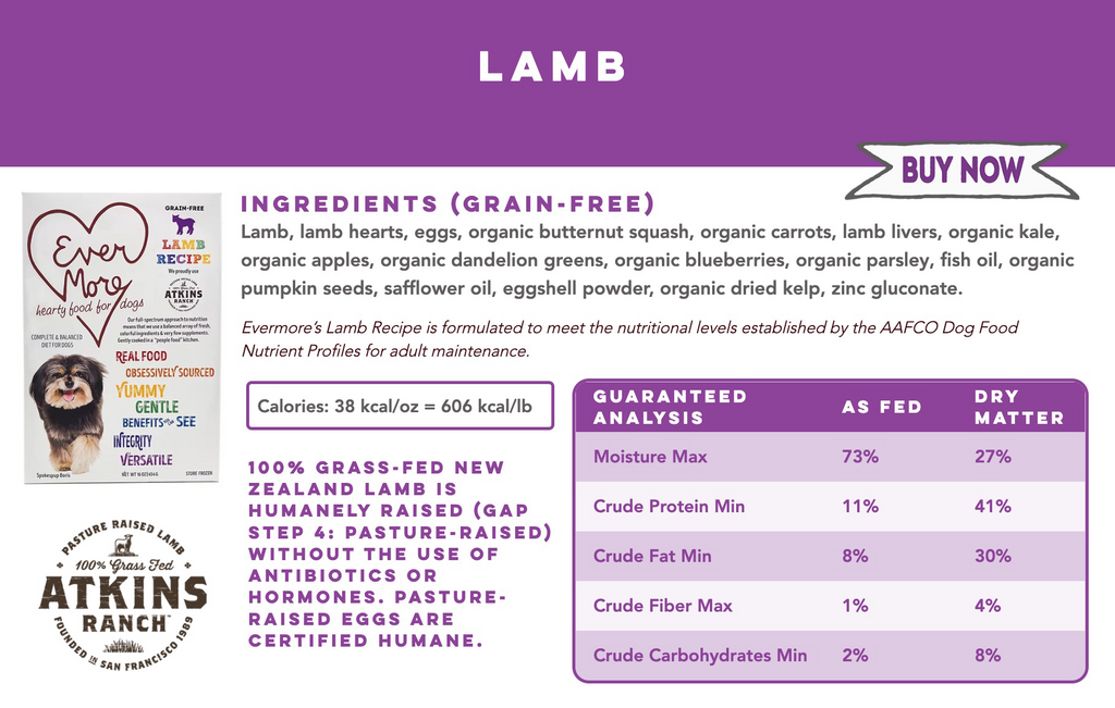 Lamb Recipe Evermore Pet Food